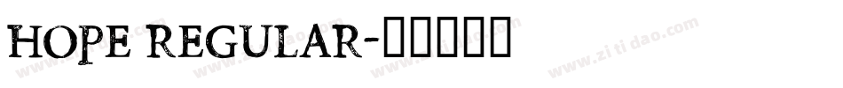 HOPE Regular字体转换